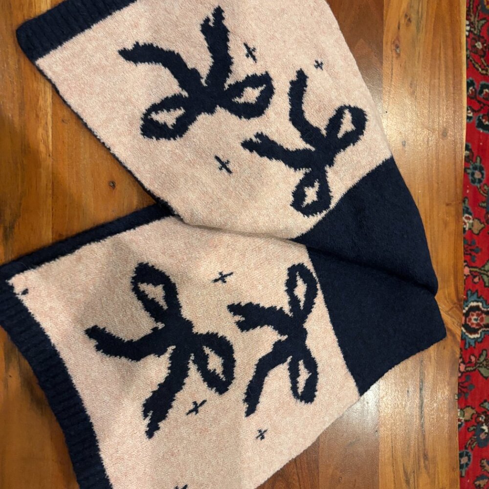 Cider BOWKNOT TWO-TONE SCARF Pink/Blue - Picture 2 of 8